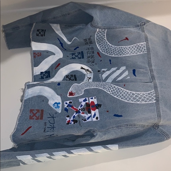 Zara Customized Cropped Jean Jacket. - Picture 4 of 4